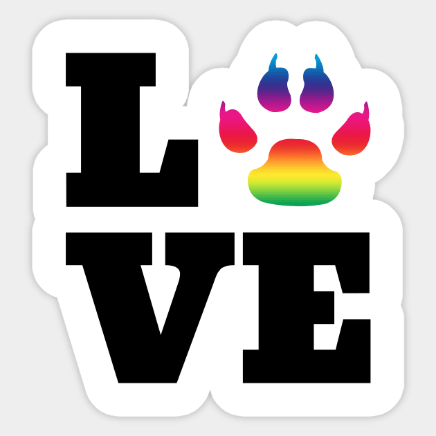 Rainbow paw Sticker by BattaAnastasia